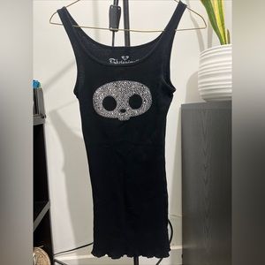 Vintage Rare Skelanimals Tank Top Beaded/Jeweled